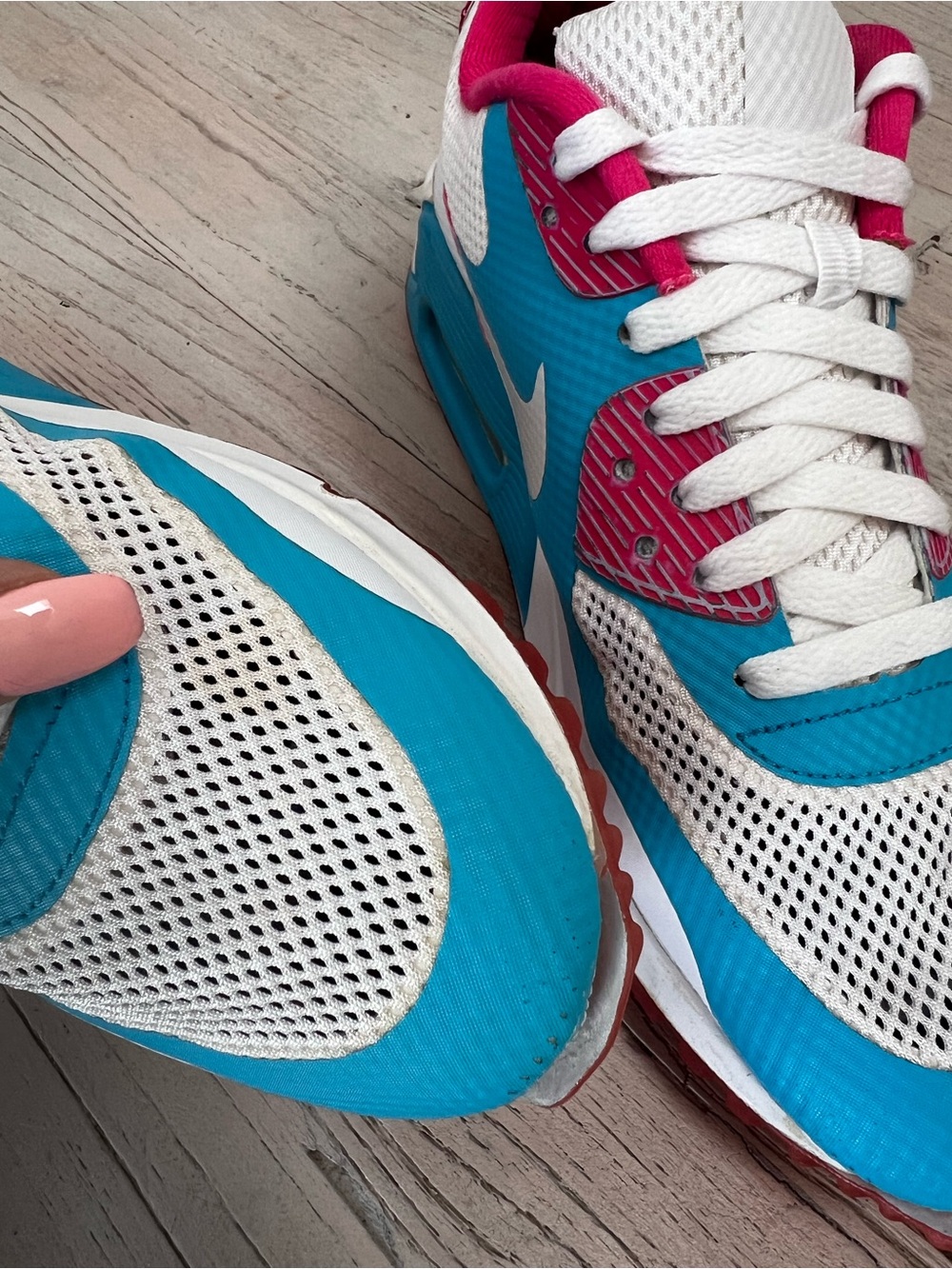 Nike Air Max 90 NikeiD Custom “Angela” Sneakers 488034-991 Women’s 9.5 Rare - Picture 6 of 14